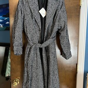 Ava & Viv Black and White Herringbone Jacket